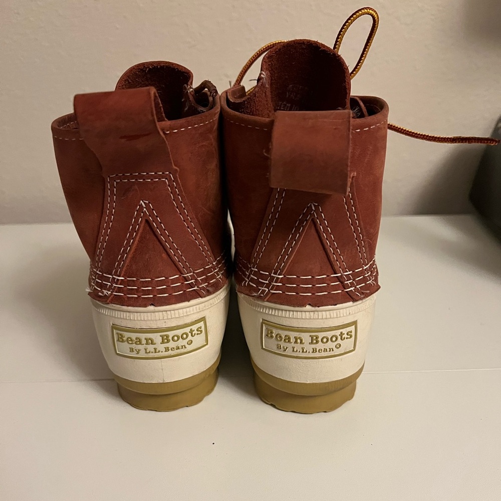 LL Bean Women’s Duck Boots Size 8M Red/White USA Made Limited Edition - Picture 2 of 6